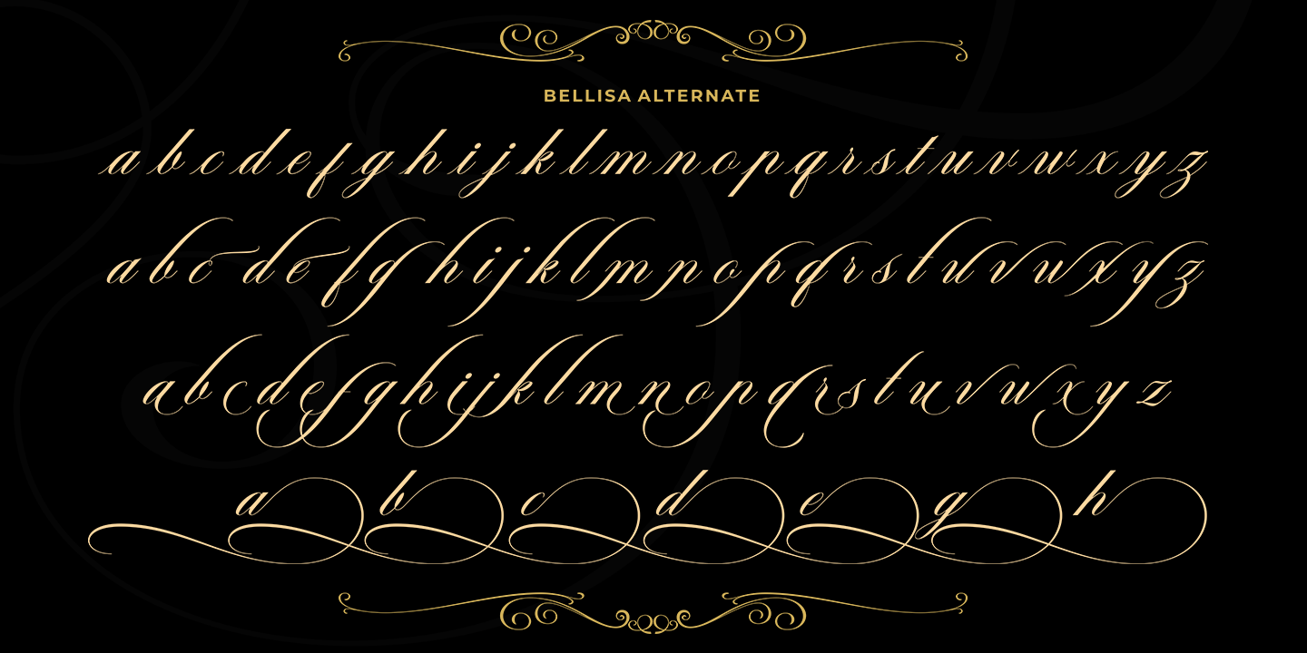 Example font Bellisa Script #7